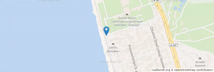 Mapa de ubicacion de Пальма en ロシア, 南部連邦管区, クラスノダール地方, Городской Округ Сочи.
