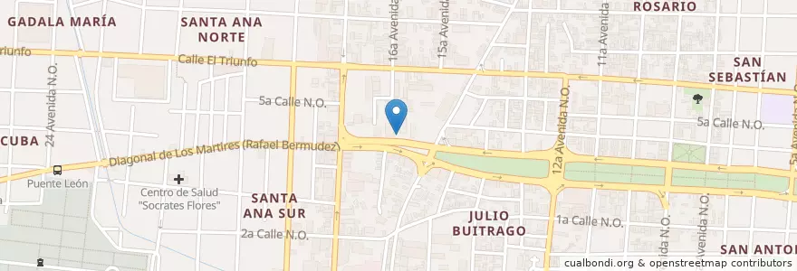 Mapa de ubicacion de Centro de Refugio Padre Fabretto en Nicaragua, Departamento De Managua, Managua (Municipio).