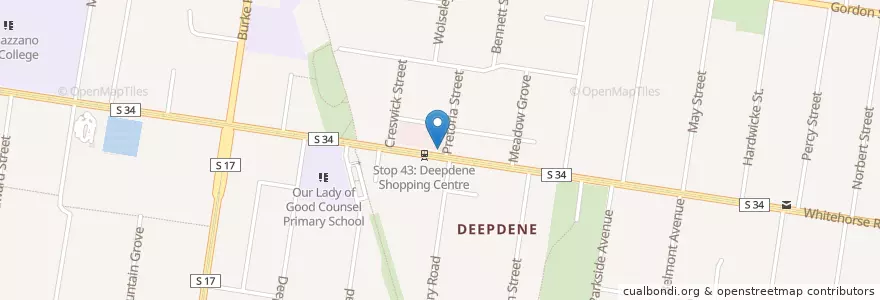 Mapa de ubicacion de Deepdene Medical Centre en أستراليا, ولاية فيكتوريا, City Of Boroondara.