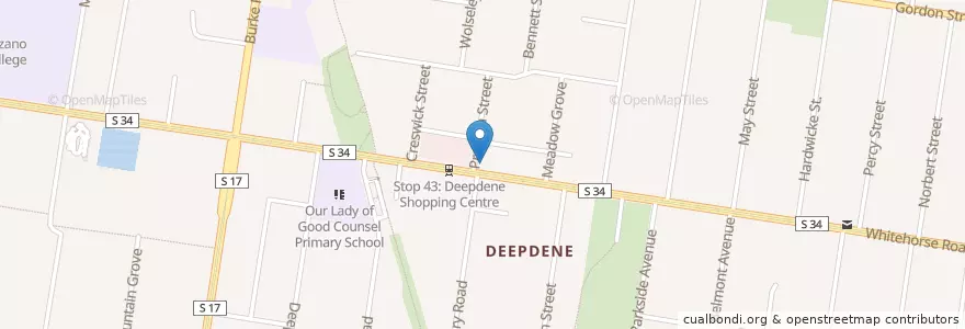 Mapa de ubicacion de Deepdene Pharmacy en オーストラリア, ビクトリア, City Of Boroondara.