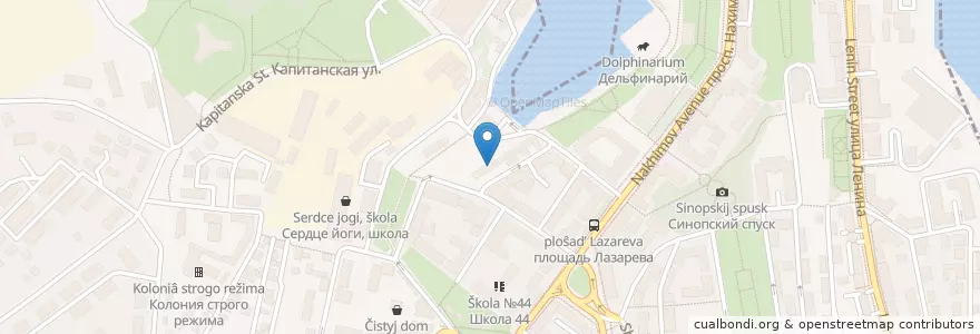 Mapa de ubicacion de Тенистый дворик en Russia, South Federal District, Sevastopol, Sevastopol, Ленинский Район, Ленинский Округ.