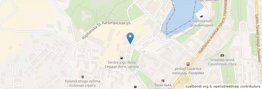Mapa de ubicacion de Manufactura en Rusland, Zuidelijk Federaal District, Sebastopol, Севастополь, Ленинский Район, Ленинский Округ.