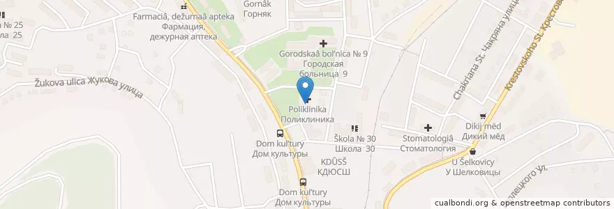 Mapa de ubicacion de Женская консультация 9 en Rusland, Zuidelijk Federaal District, Sebastopol, Севастополь, Балаклавский Район, Балаклавский Округ.