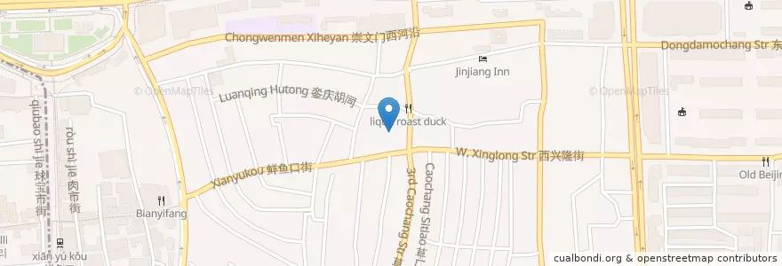 Mapa de ubicacion de 利群烤鸭店(前门店) en Chine, Pékin, Hebei, 东城区.
