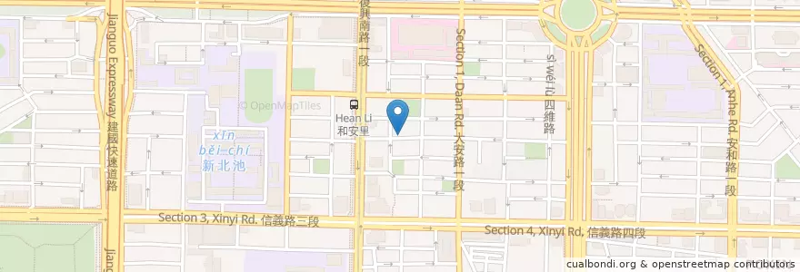 Mapa de ubicacion de Pig & Pepper en Taiwan, New Taipei, Taipei, Da'an District.