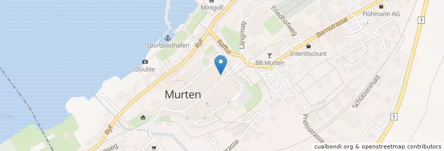 Mapa de ubicacion de Bistrottino en Switzerland, Fribourg, See District, Murten.