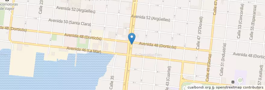 Mapa de ubicacion de Casa Prado en Куба, Сьенфуэгос, Cienfuegos, Ciudad De Cienfuegos.