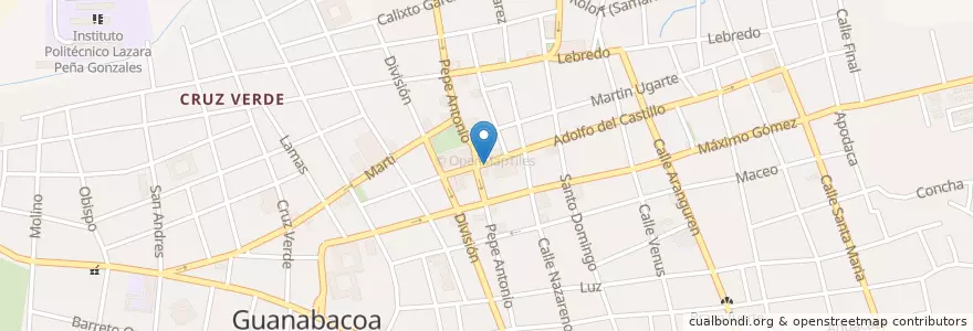 Mapa de ubicacion de El InfoTour en کوبا, La Habana, Guanabacoa.