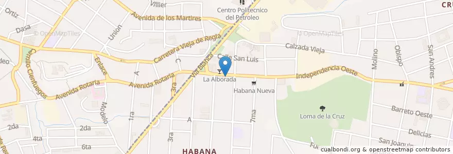 Mapa de ubicacion de La favorita en 쿠바, La Habana, Guanabacoa.