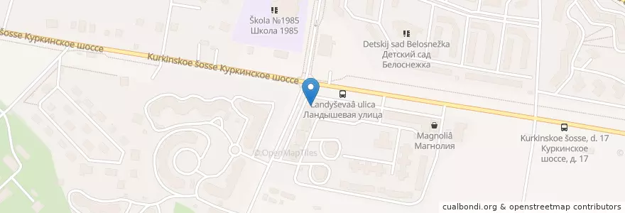 Mapa de ubicacion de Миполь en Russie, District Fédéral Central, Moscou, Северо-Западный Административный Округ, Район Куркино.