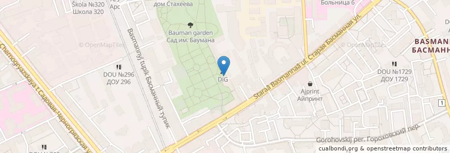 Mapa de ubicacion de Sito en Rusland, Centraal Federaal District, Moskou, Центральный Административный Округ, Басманный Район.