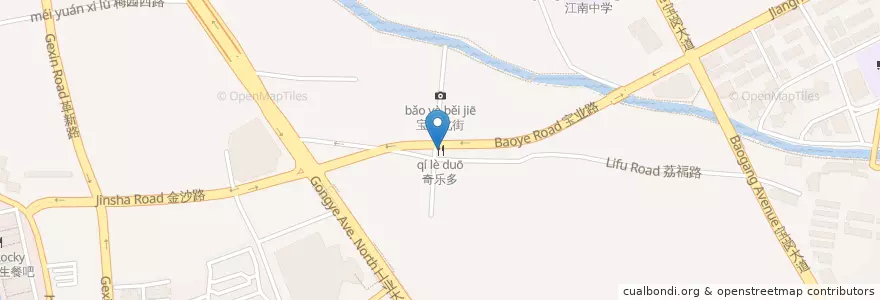 Mapa de ubicacion de 淇乐多 en چین, گوانگ‌دونگ, 广州市, 海珠区, 龙凤街道.