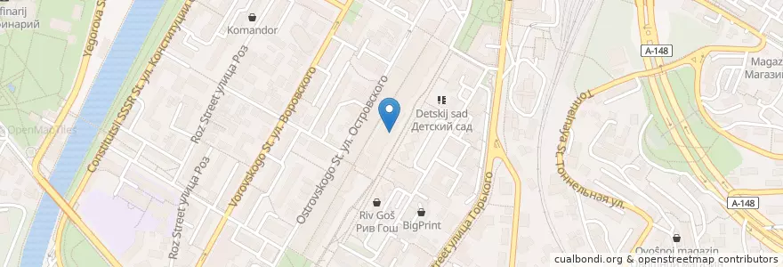 Mapa de ubicacion de Семейный центр "Собирайка" en Rusland, Zuidelijk Federaal District, Kraj Krasnodar, Городской Округ Сочи.