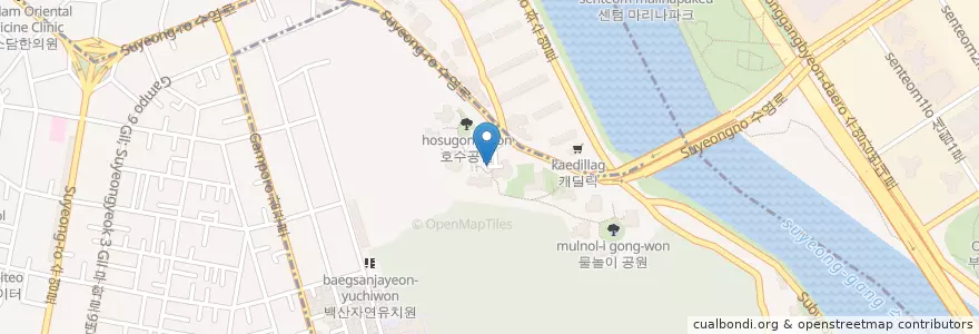Mapa de ubicacion de Basement garage en کره جنوبی, بوسان, 수영구, 민락동.