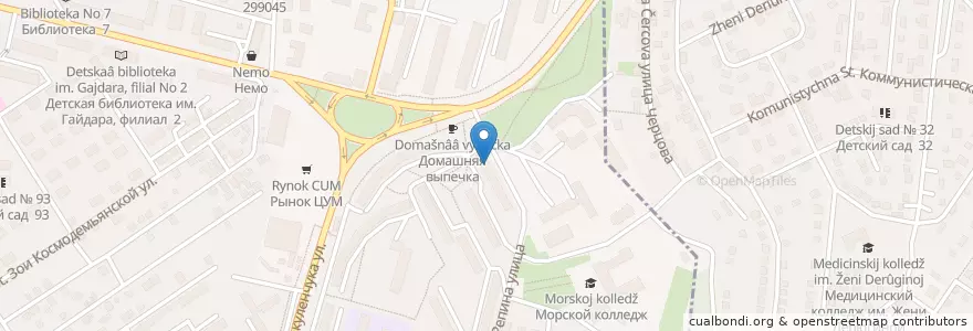 Mapa de ubicacion de Дентал-Депо en Russie, District Fédéral Du Sud, Sébastopol, Севастополь, Гагаринский Район, Гагаринский Округ.
