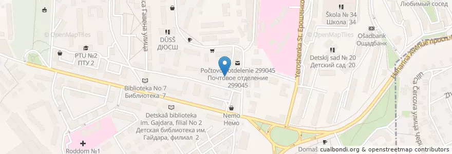 Mapa de ubicacion de Альмог en Rússia, Distrito Federal Do Sul, Sebastopol, Севастополь, Гагаринский Район, Гагаринский Округ.