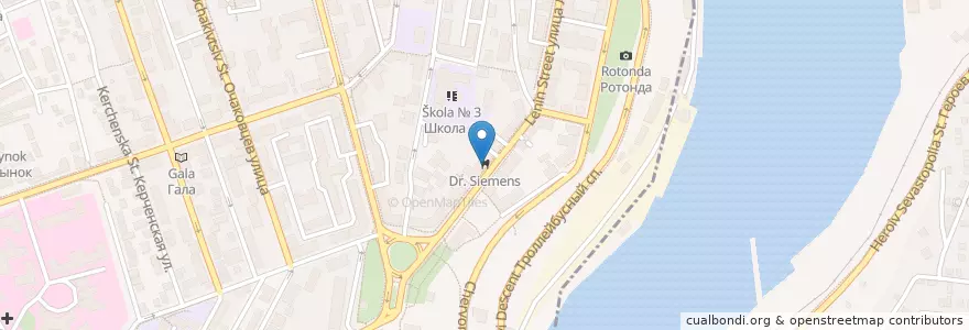 Mapa de ubicacion de Dr. Siemens en Rusia, Южный Федеральный Округ, Севастополь, Севастополь, Ленинский Район, Ленинский Округ.
