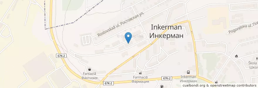 Mapa de ubicacion de Школа-интернат No 6 en Russia, South Federal District, Sevastopol, Sevastopol, Балаклавский Район, Inkerman.