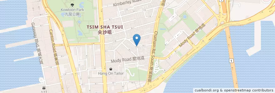 Mapa de ubicacion de Goobna Chicken en Chine, Guangdong, Hong Kong, Kowloon, Nouveaux Territoires, 油尖旺區 Yau Tsim Mong District.