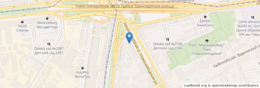 Mapa de ubicacion de Багратионофф en Russia, Distretto Federale Centrale, Москва, Центральный Административный Округ, Тверской Район.