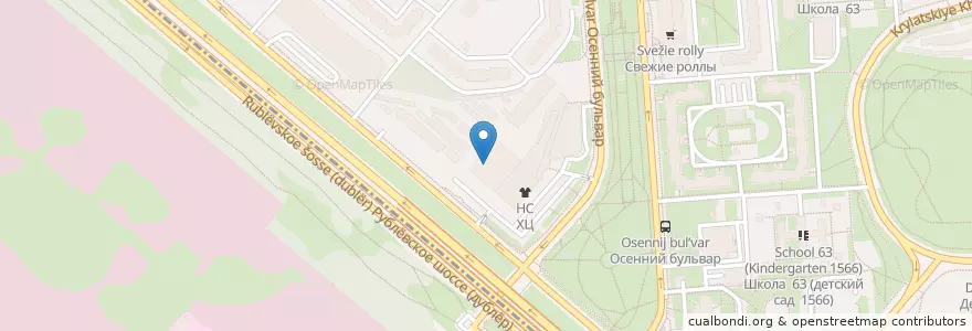 Mapa de ubicacion de M&G Fitness en Rússia, Distrito Federal Central, Москва, Западный Административный Округ, Район Крылатское.