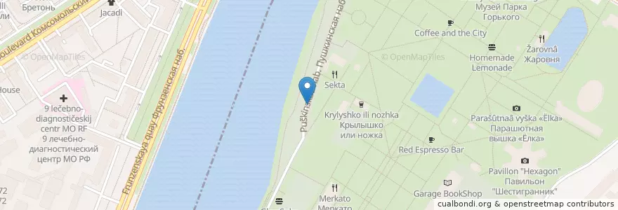 Mapa de ubicacion de Пуэропорт en Rússia, Distrito Federal Central, Москва, Центральный Административный Округ.