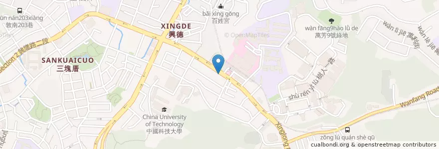 Mapa de ubicacion de 八方雲集 en 臺灣, 新北市, 臺北市, 文山區.