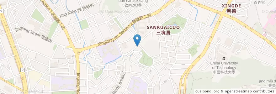 Mapa de ubicacion de 哈囉早午餐吧 en Taiwan, 新北市, Taipé, 文山區.