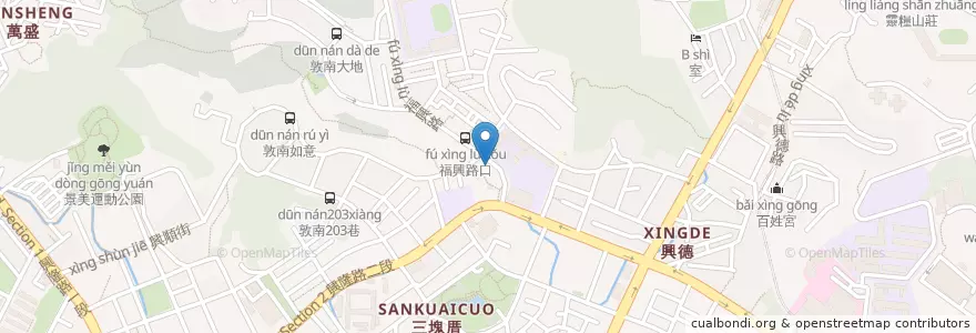 Mapa de ubicacion de 小樽定食壽司 en تايوان, تايبيه الجديدة, تايبيه, 文山區.