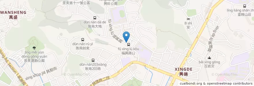 Mapa de ubicacion de 山東水餃 en Тайвань, Новый Тайбэй, Тайбэй, 文山區.