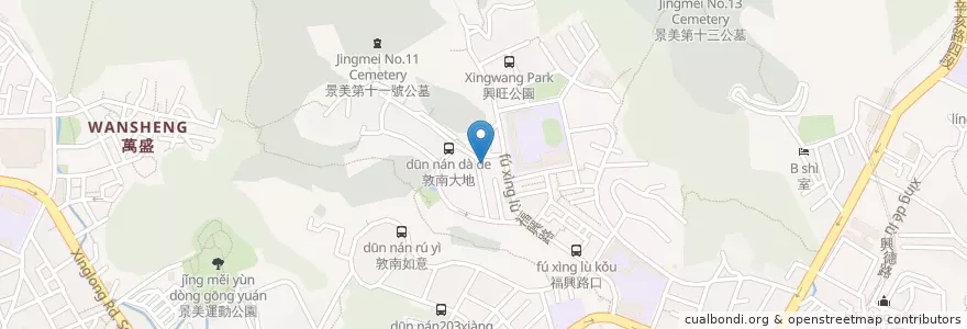 Mapa de ubicacion de 文山懷恩幼兒園 en Tayvan, 新北市, Taipei, 文山區.
