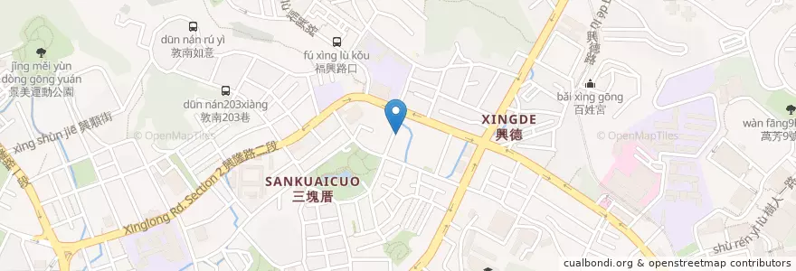 Mapa de ubicacion de 松町和風小舖 en 台湾, 新北市, 台北市, 文山区.
