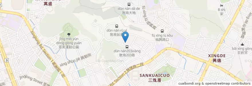 Mapa de ubicacion de 瑞麟美而美 en Tayvan, 新北市, Taipei, 文山區.