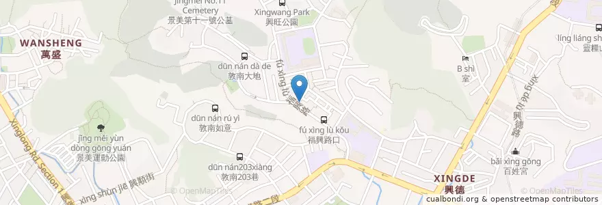 Mapa de ubicacion de 呷尚寶 en Taiwan, 新北市, Taipé, 文山區.