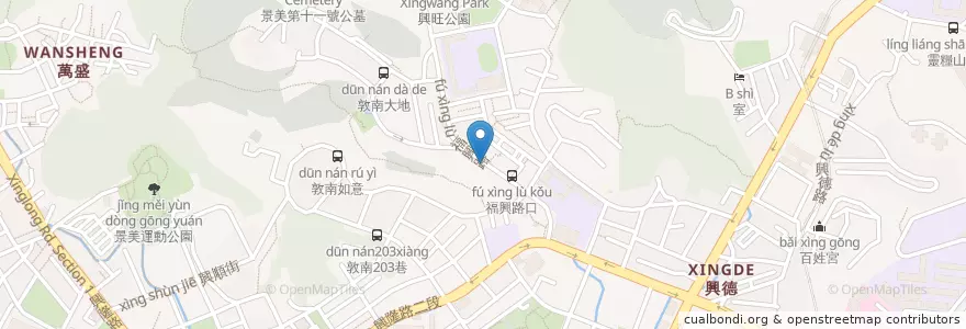 Mapa de ubicacion de 米粉湯 en Тайвань, Новый Тайбэй, Тайбэй, 文山區.