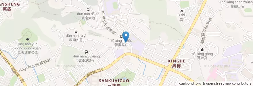 Mapa de ubicacion de 美式ABC早餐坊 en تايوان, تايبيه الجديدة, تايبيه, 文山區.
