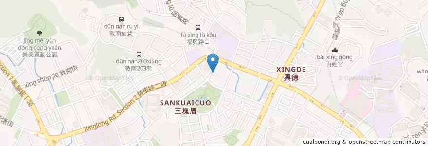 Mapa de ubicacion de 興業里辦公室 en تايوان, تايبيه الجديدة, تايبيه, 文山區.