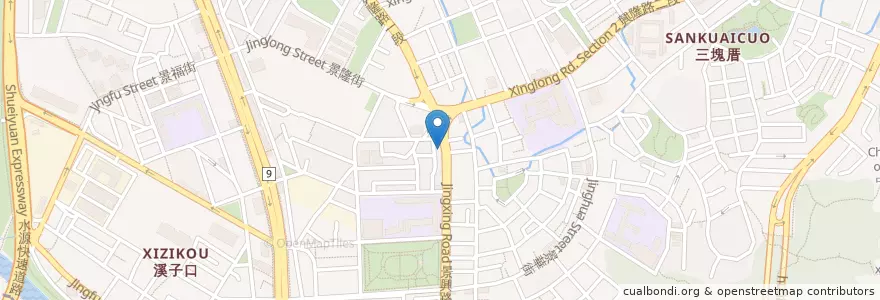 Mapa de ubicacion de 良辰吉時早午餐 en 臺灣, 新北市, 臺北市, 文山區.