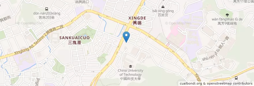 Mapa de ubicacion de 鐵板城鐵板燒 en تايوان, تايبيه الجديدة, تايبيه, 文山區.