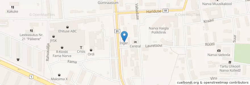 Mapa de ubicacion de Salvadore en Narva Linn.