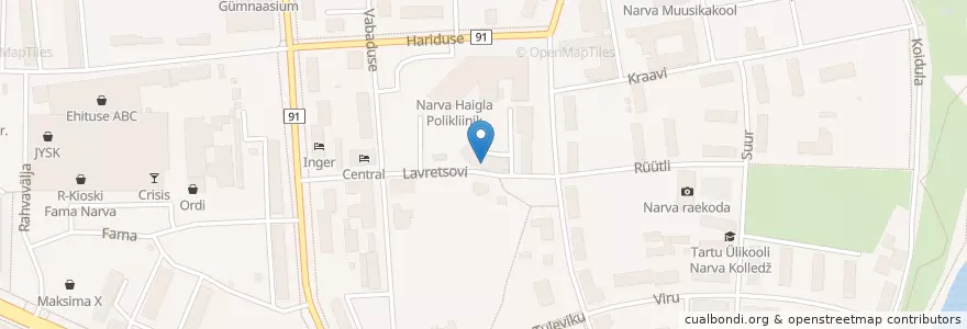 Mapa de ubicacion de King en Narva Linn.