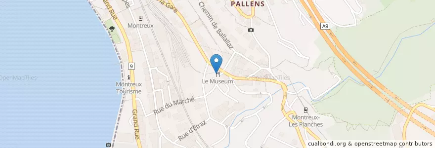 Mapa de ubicacion de Le Museum en Suisse, Vaud, District De La Riviera-Pays-D’Enhaut, Montreux.