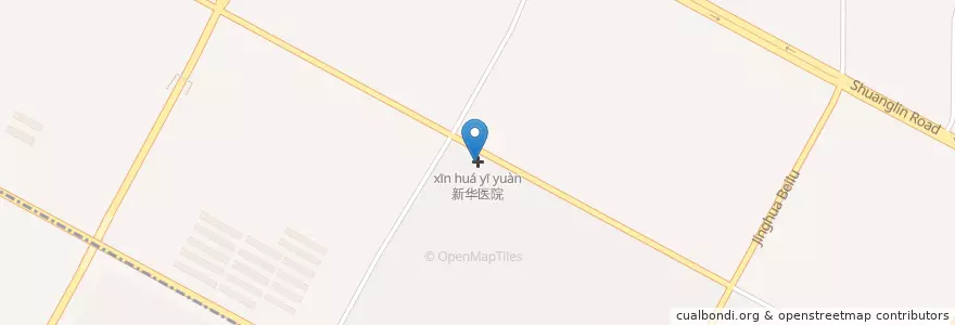 Mapa de ubicacion de 新华医院 en China, Sichuan, Chengdu City, Chenghua District, 双桥子街道 / Shuangqiaozi.