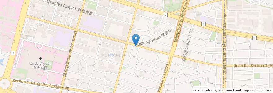 Mapa de ubicacion de 巧之味手工水餃 en 타이완, 신베이 시, 타이베이시, 중정 구.