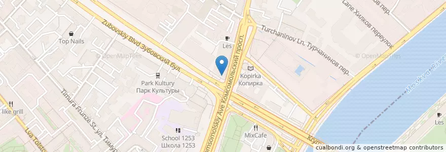 Mapa de ubicacion de Proviant. Еда & Еда en Russia, Central Federal District, Moscow, Central Administrative Okrug, Khamovniki District.