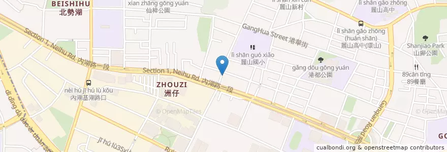 Mapa de ubicacion de 匠Pasta義大利麵餐廳 en Taiwan, 新北市, Taipé, 內湖區.