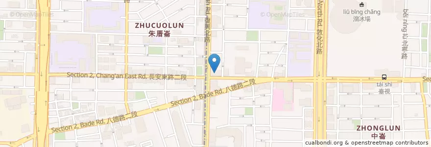 Mapa de ubicacion de 星聚點1號鐵板燒餐廳 en تایوان, 新北市, تایپه, 松山區.