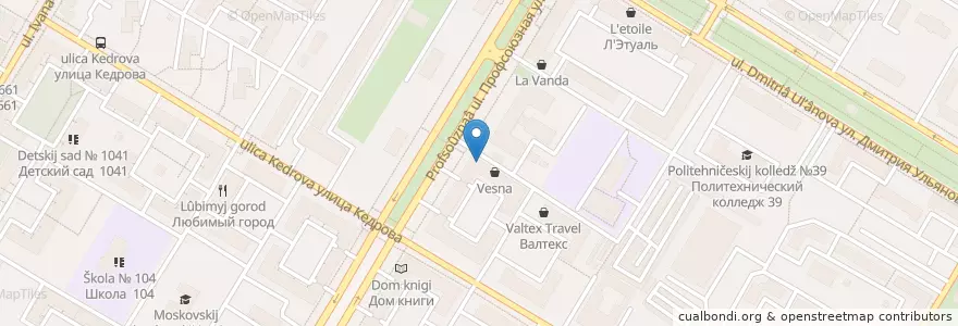 Mapa de ubicacion de Доктор Столетов en Russie, District Fédéral Central, Moscou, Юго-Западный Административный Округ, Академический Район.