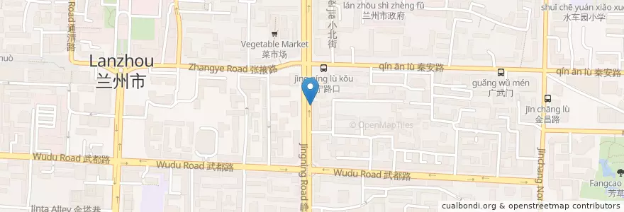 Mapa de ubicacion de 中海国际 en China, Gansu, 兰州市 (Lanzhou), 城关区, 广武门街道.