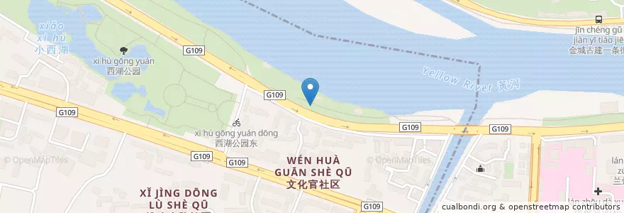 Mapa de ubicacion de 水车园 en 中国, 甘肃省, 兰州市 (Lanzhou), 七里河区.